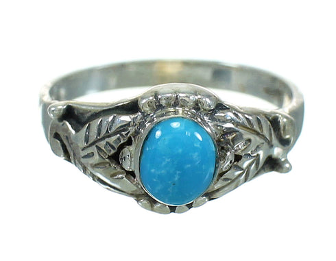 Sterling Silver Turquoise Southwestern Ring Size 5-3/4 QX84508